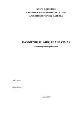 Kasdienių išlaidų planavimas