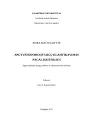 Apgyvendinimo įstaigų klasifikavimas pagal kriterijus