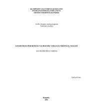 Kosmetikos priemonėse naudojamų veikliųjų medžiagų analizė