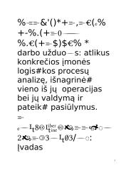 UAB "Sanitex" veiklos organizavimo analizė