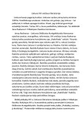Lietuva XVI amžiaus literatūroje
