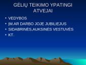 Gėlių teikimo ypatybės. Gėlių teikimo ypatingi atvejai. 4 puslapis