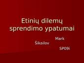 Etinių dilemų sprendimo ypatumai