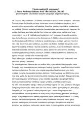 Anthony Giddens. Kas yra sociologija? 