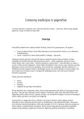 Lietuvių tradicijos ir papročiai