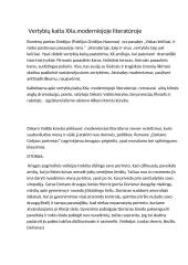 Vertybių kaita moderniojoje XXa. lietartūroje