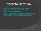 Lazeriai. Pristatymas 10 puslapis