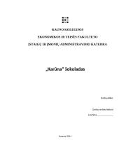 Šokoladas "Karūna"