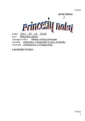 "Pelenė virsta princese" - neformaliojo ugdymo renginys 6 puslapis