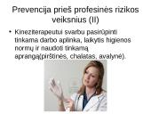Kineziterapeuto profesinės rizikos įvertinimas 18 puslapis