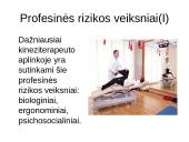 Kineziterapeuto profesinės rizikos įvertinimas 8 puslapis