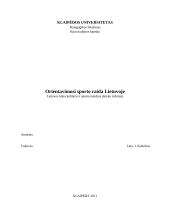 Orientavimosi sporto raida Lietuvoje