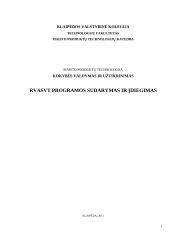 RVAVST sistemos diegimas