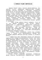 Verslo plano reziumė 3 puslapis