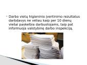 Bendrieji reikalavimai darbo higienai, higieninės darbo sąlygos 11 puslapis
