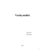 Vardų analizės