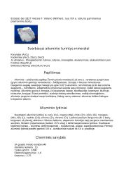 Metalai: Aliuminis ir Švinas 3 puslapis