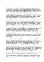 2011m buvo paskelbti Česlovo Milošo metais