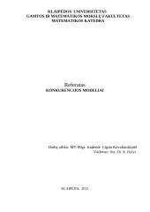 Konkurencijos modeliai