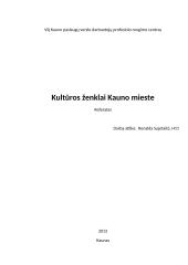 Kultūros ženklai Kauno mieste