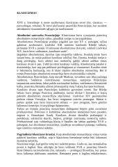 Klasicizmo konspektas lietuvių kalbai