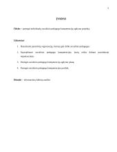 Socialinio pedagogo kompetencijų ugdymo projektas 5 puslapis