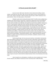 Ar lietuvių tautai skirta išnykti?