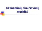 Ekonominių skaičiavimų modeliai