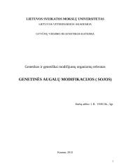 Genetinės augalų (sojos) modifikacijos