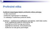 Profesija – auditorius: veiklos principai, profesinė etika, jo teisės pareigos, atsakomybės 4 puslapis