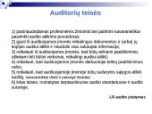 Profesija – auditorius: veiklos principai, profesinė etika, jo teisės pareigos, atsakomybės 7 puslapis
