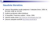Profesija – auditorius: veiklos principai, profesinė etika, jo teisės pareigos, atsakomybės 9 puslapis