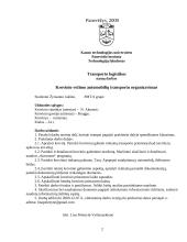 Krovinio vežimo automobilių transportu organizavimas. Referatas 2 puslapis