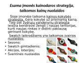 Kainodaros organizavimas UAB “Filamenta” Swatch laikrodžių įmonėje 20 puslapis