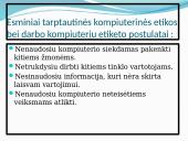 Darbo kompiuteriu ir interneto etiketas 8 puslapis