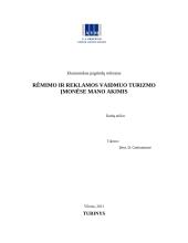 Rėmimo ir reklamos vaidmuo turizmo įmonėse mano akimis