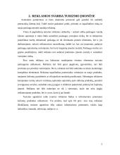 Rėmimo ir reklamos vaidmuo turizmo įmonėse mano akimis 5 puslapis