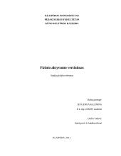 Fizinio aktyvumo vertinimas