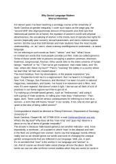 Why Sexist Language Matters