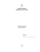 Logistikos paslaugas teikiančios įmonės statistikos kursinis darbas