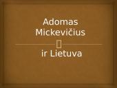 Adomas Mickevičius ir Lietuva