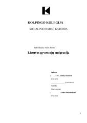 Lietuvos gyventojų emigracija