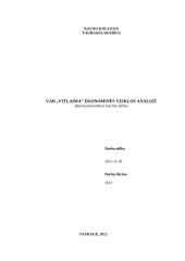 UAB "Vitlaima" ekonominės veiklos analizė