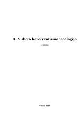 R. Nisbeto konservatizmo ideologija