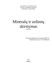 Mineralų ir uolienų skirstymas