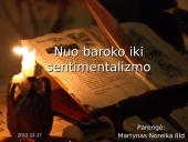 Nuo baroko iki sentimentalizmo
