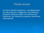 Kompiuterių virusai ir antivirusinės programos skaidrės 5 puslapis