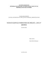 Nuosavo kapitalo formavimas ir apskaita „TEO LT“ įmonėje