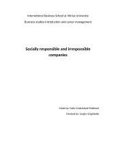 Socially responsible and irresponsible companies
