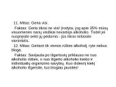 Tabako ir alkoholio vartojimo nuostatos visuomenėje, mitai ir faktai apie tabako ir alkoholio vartojimą 17 puslapis
